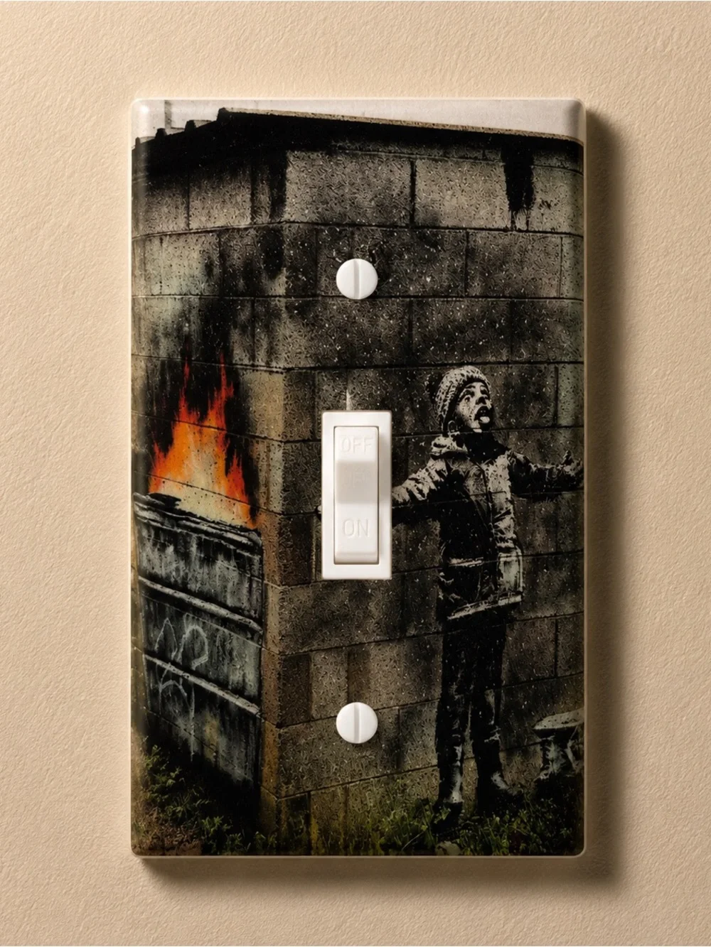 Banksy custom Season Greeting Light Switch Cover -